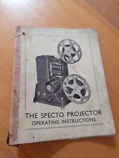 Specto Projector Operating Instructions And Receipt 1934