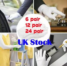 24 Pairs 100% Cotton White