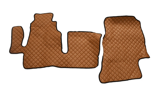 Pcs brown eco leather floor - brown,