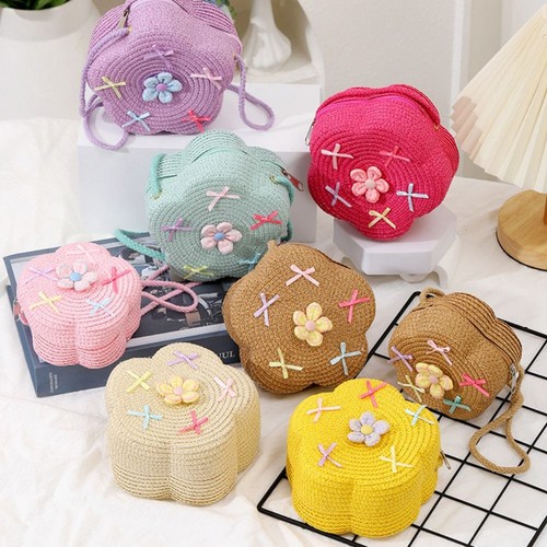 Flower shoulder bags with bow - flower,