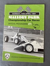 Race Programme 14 April  1991  Mallory  Park Saloons BMW TR  MG FF1600  A5