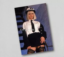 FRIDGE MAGNET Jo Guest Glamour Model Black Stockings Suspenders Police Woman 326