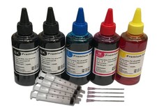 5 x 100ml Printer & Ciss Refill Ink Bottle fits Epson HP Canon Kit syringe