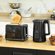 1.5L 3000W Fast Boil Kettle and 2 Slice Toaster Set with Insulation