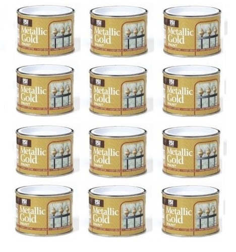 Tins metallic gold paint - 12,