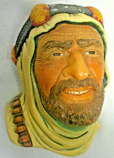 Vintage Chalk Ware Man Wall