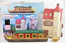 Sylvanian Families Red Roof Tower House & River Canal Boat Incomplete Sets