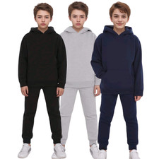 Kids 2PC Hoodie Joggers Tracksuit Set Boys Girls Loungewear Outfit 7-13 Years
