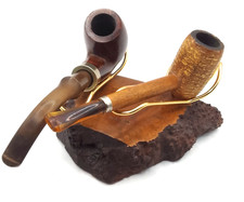 Vintage Smoking Tobacco Pipes Reject Ireland, Corn Cob & Salvatella Rest/Stand