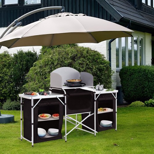 Portable camping kitchen table - portable,