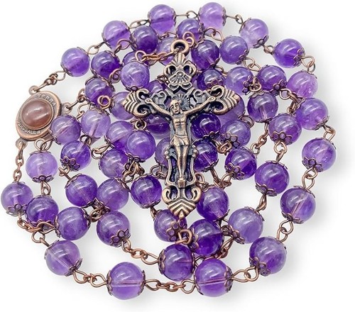 Amethyst beads rosary - rosary, beaded