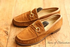 Gucci Tan Brown Suede Brass