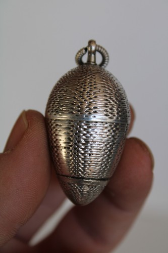 Antique egg sterling silver - antique,
