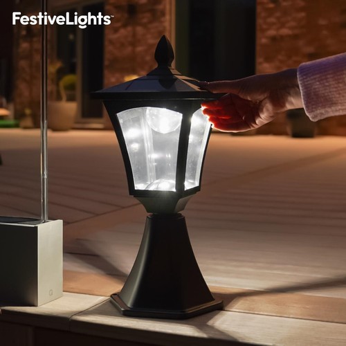 Solar clear white led lantern - solar,