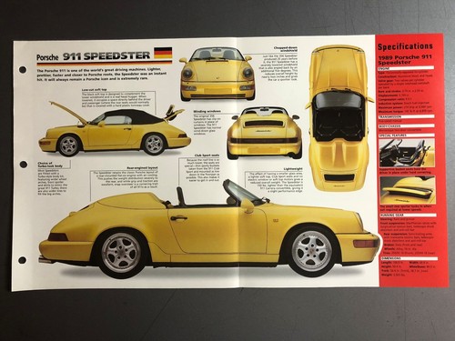 1989 porsche 911 - 911, speedster