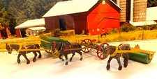 CHARBENS.1:32. METAL.HORSE DRAWN.FLAT ROLL.BUCK RAKE.TIP CART.RAVES.VINTAGE