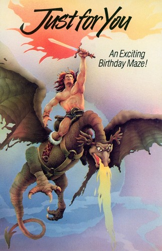 Retro 80s birthday card laser - 80s,