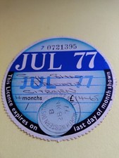 Tax Disc 1977