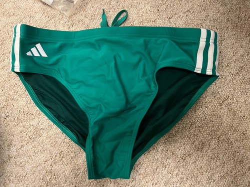 Adidas green swim briefs - swim,