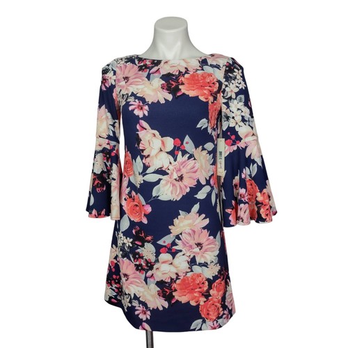 Eliza navy floral bell - eliza,