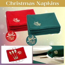 Christmas Polyester Fabric Napkins Wedding Table Cloth Linen Xmas Party 2025