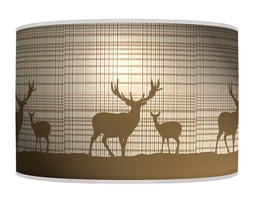 Trees stag deer tartan - tartan, plaid