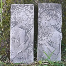 Art Nouveau Garden Wall Plaque