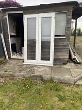 White french doors - white, bath