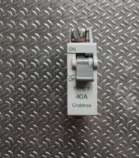 Crabtree SB6000 40A Type 1 Circuit Breaker ~ Single Pole SP 40 Amp MCB ~ 610/40