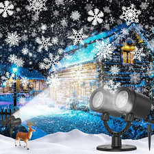 Christmas Decorations Outdoor Projector LED Double Head Projector Waterproof Out