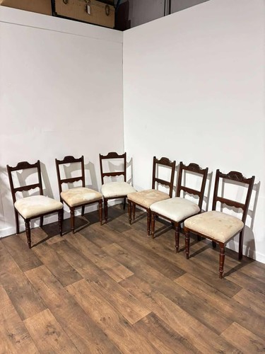 Set six edwardian mahogany - of,
