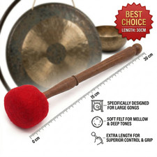 Large felted gong stick 30cm - gong,