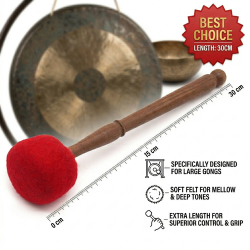 Large felted gong stick - large,