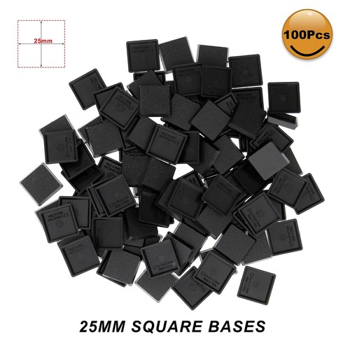 100pcs 25mm square model - square, bases