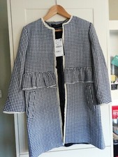 ZARA Woman Blue Cream Gingham