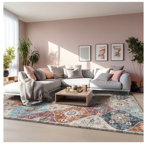 Moroccan washable living - moroccan,