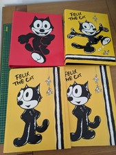 New Vintage Retro Felix The Cat 2 X A4 Folder 2x Paper A4 Folders