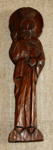 Vintage carved wooden icon - vintage, of