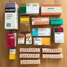 Vintage European Medicine Boxes 70's 80's Props Theatre Movies Sets Collection