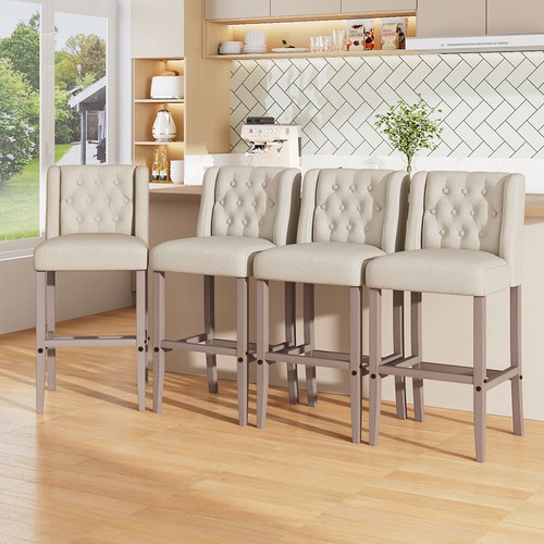 2pc vintage bar stools linen - 2pc,