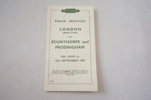 1960 railway timetable - railway,