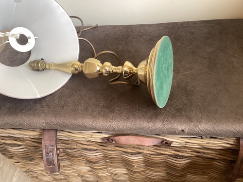 Good quality brass table - good, lamp