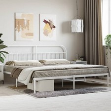 Bed Frame White Powder-coated