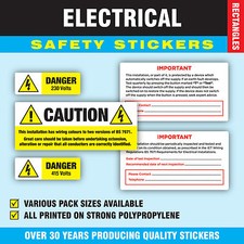 Electrical Safety Stickers -