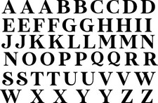 CAPS LETTERS Vinyl Decal A to Z Stickers Kit Alphabet  Mug Craft Multicoloured