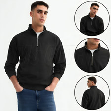 Mens Half Zip Jumper Casual