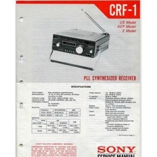 Sony CRF-1 Short wave radio Service manual 1980 54 pgs. Gloss covers comb bound