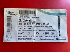 Metallica ticket birmingham - ticket,