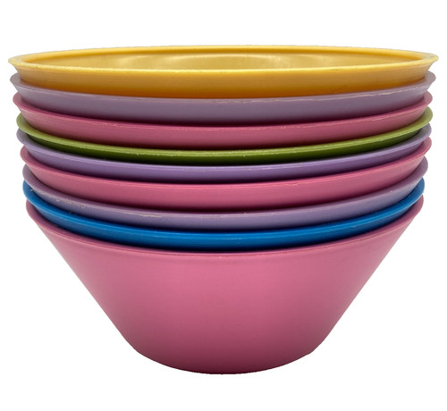 Vintage plastic cereal bowls - plastic,