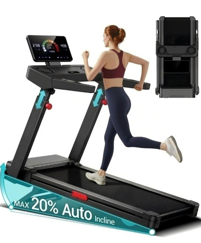 Foldable treadmill with handle - foldable,